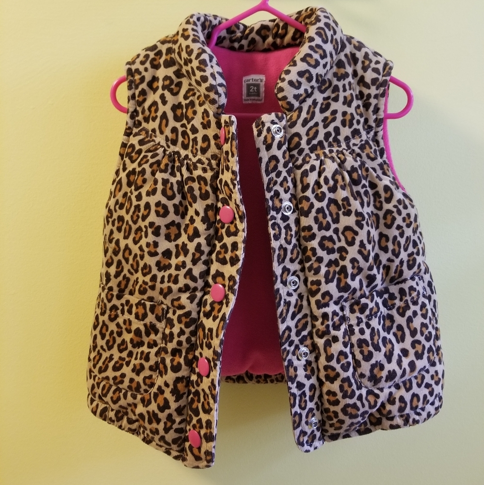 Carter's cheetah print 2T vest